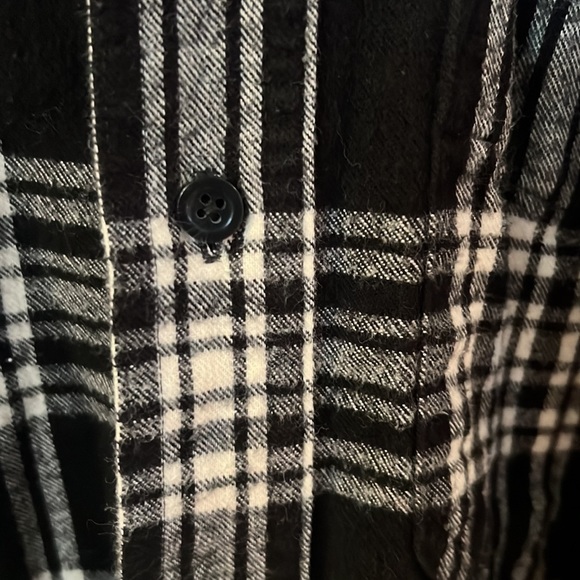 L.L. Bean Men Plaid Shirt Black & White Traditional Fit LARGE-REG - Picture 8 of 12